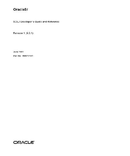 Oracle9i SQLJ Developer's Guide and Reference