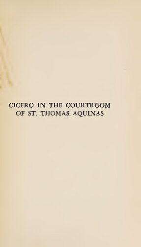 Cicero in the Courtroom of St. Thomas Aquinas