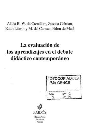 La evaluación de los aprendizajes en el debate didáctico contemporáneo
