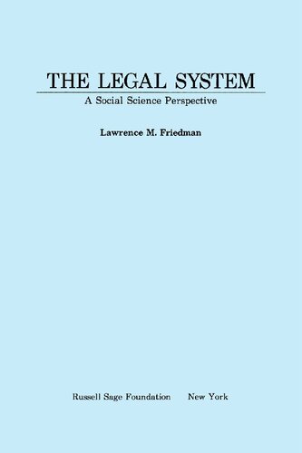 The Legal System: A Social Science Perspective