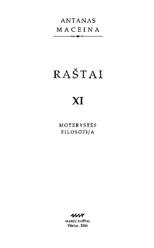 Raštai. T. 11: Moterystės filosofija