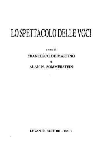 Lo spettacolo delle voci