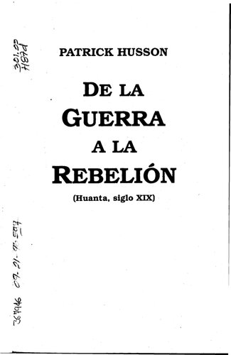 De la guerra a la rebelión (Huanta, siglo XIX)