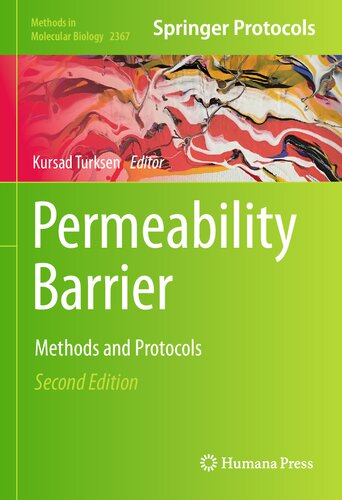 Permeability Barrier: Methods and Protocols