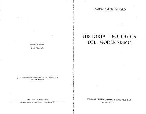 Historia teológica del modernismo
