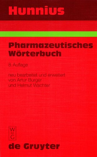 Hunnius - Pharmazeutisches Wörterbuch