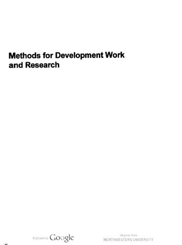 Methods for development work and research : a new guide for practitioners