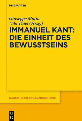 Immanuel Kant: Die Einheit des Bewusstseins