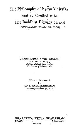 The Philosophy of Nyaya-Vaisesika and its Conflict with The Buddhist Dignaga School