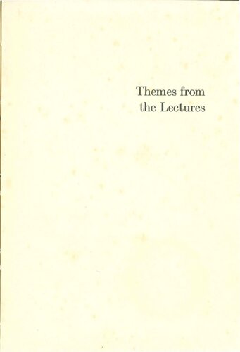 Themes from the lectures at the Collège de France, 1952-1960