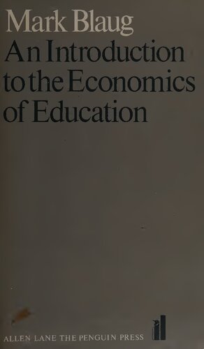 An introduction to the economics of education