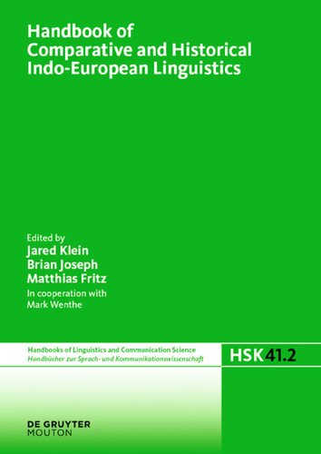 Handbook of comparative and historical Indo-European linguisticsn Volume 2