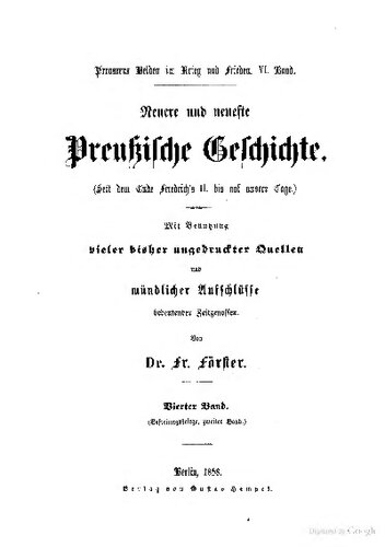 Geschichte der Befreiungskriege 1813, 1814, 1815