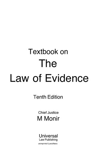 Textbook on The Law of Evidence