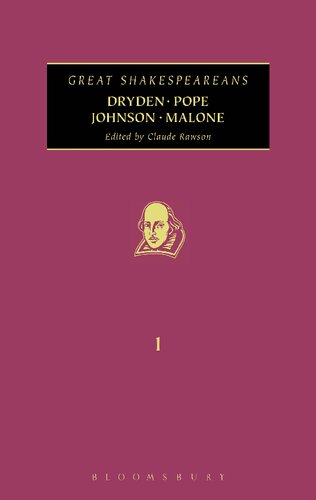 Dryden, Pope, Johnson, Malone