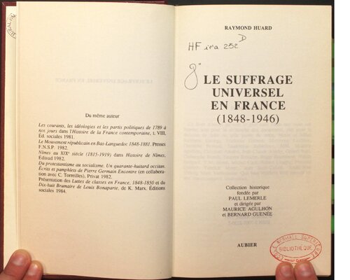 Suffrage universel en France: 1848-1946