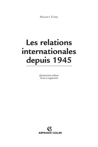 Les relations internationales depuis 1945 - 14e édition
