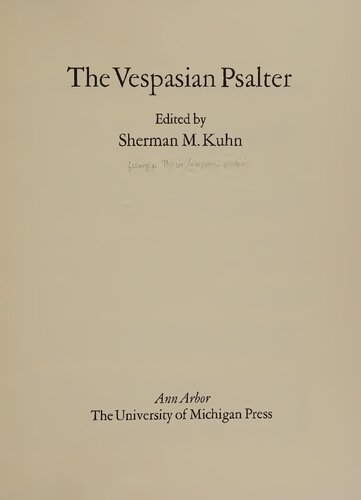 The Vespasian psalter