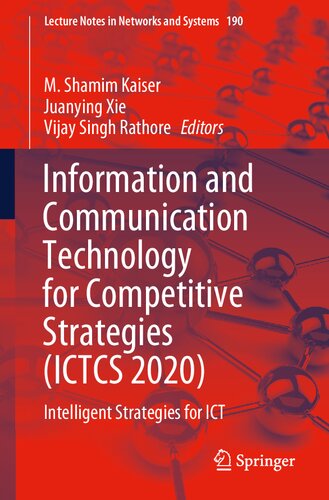 Information and Communication Technology for Competitive Strategies (ICTCS 2020): Intelligent Strategies for ICT