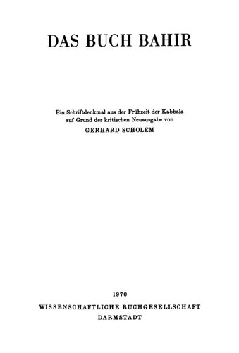 Das Buch Bahir