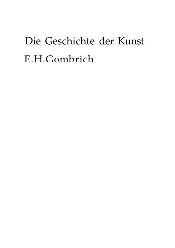 Die Geschichte Der Kunst