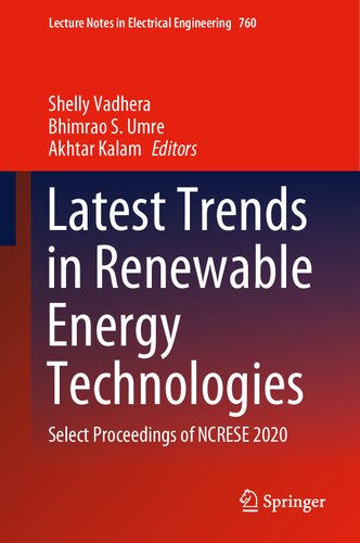 Latest Trends in Renewable Energy Technologies: Select Proceedings of NCRESE 2020