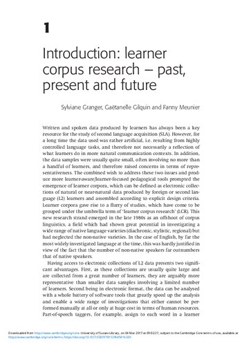 The Cambridge Handbook of Learner Corpus Research