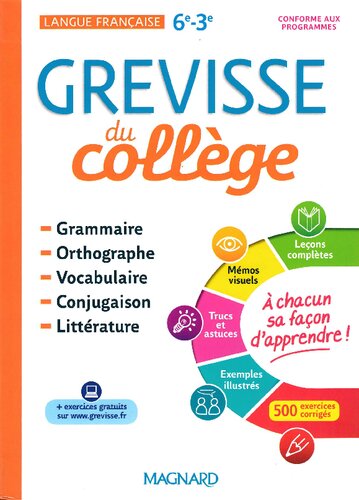 Grevisse Langue Francaise. Grevisse Du College (Grevisse Grand Public)