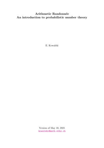 An Introduction to Probabilistic Number Theory