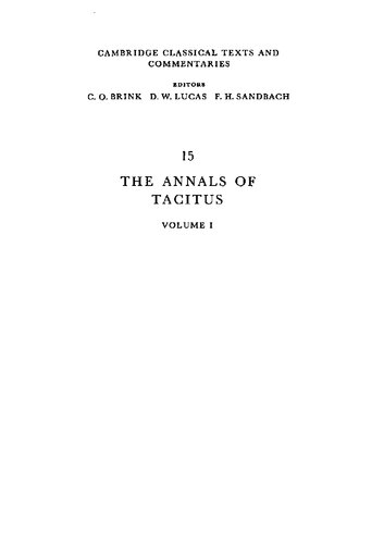 The Annals of Tacitus