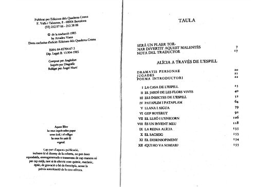 A través de l'espill : i tot allò que Alícia hi va trobar