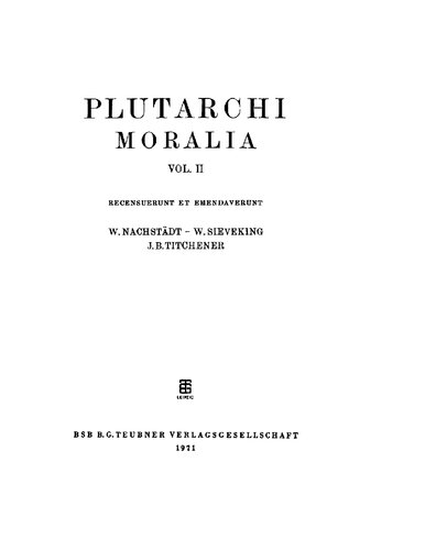 Plutarchus: Moralia