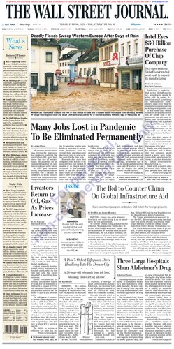 Wall Street Journal  Wall Street Journal Friday July 16, 2021   7890863141