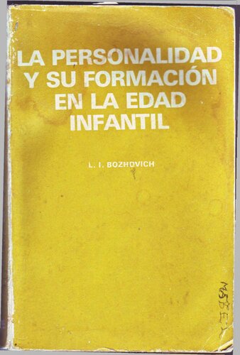 La personalidad y su formación en la edad infantil