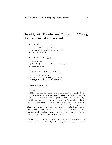 Intelligent Simulation Tools for Mining Large Scientific Data Sets