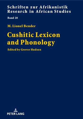 Cushitic Lexicon and Phonology