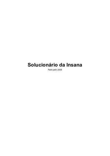 Solucionário da Insana