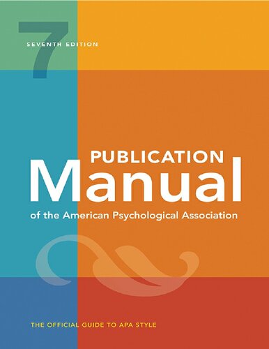 APA Publication Manual: 7th Edition