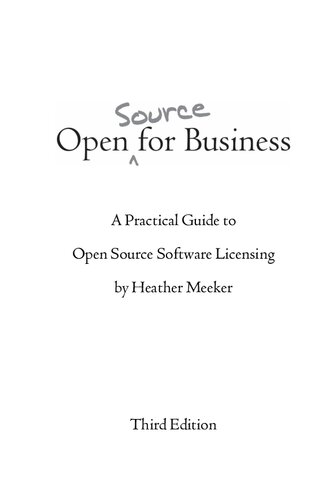 Open source for business a practical guide to open source software licensing