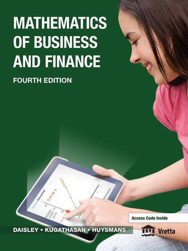 Mathematics of business and finance