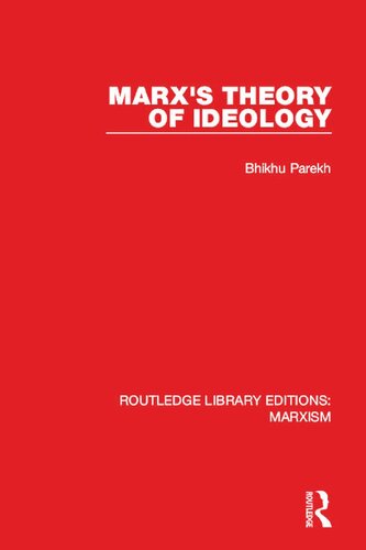 Marx's Theory of Ideology (RLE Marxism)