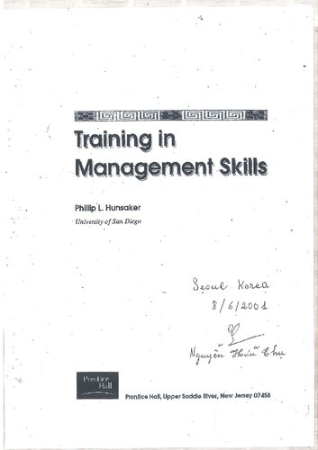 Training in Management Skills