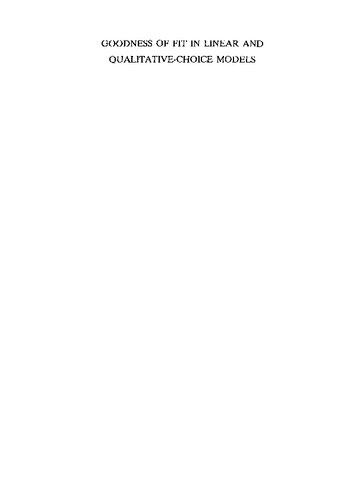 Goodness of Fit in Linear and Qualitative-Choice Models