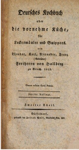 Deutsches Kochbuch für Leckermäuler und Guippees,