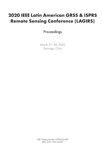 2020 IEEE Latin American GRSS & ISPRS Remote Sensing Conference (LAGIRS) proceedings : March 21-26, 2020, Santiago, Chile.