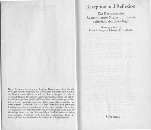 Rezeption und Reflexion