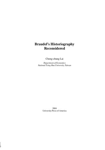 Braudel's Historiography Reconsidered