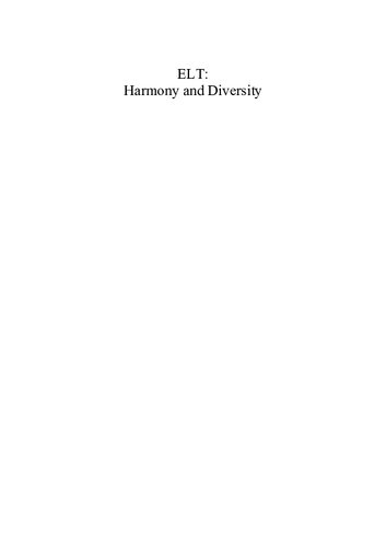 ELT: harmony and diversity