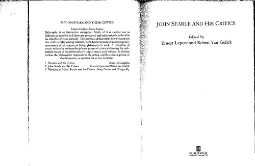 John Searle and his critics