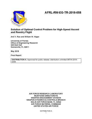 Solution of Optimal Control Problem for High-Speed Ascent and Reentry Flight